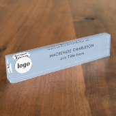 Einfaches Logo mit benutzerdefiniertem Text-Busine Namensplakette (Seite)