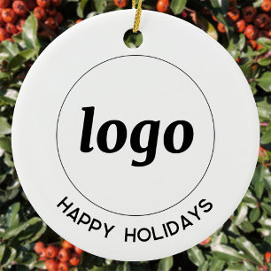Einfaches Logo mit benutzerdefiniertem Text für Bu Keramik Ornament