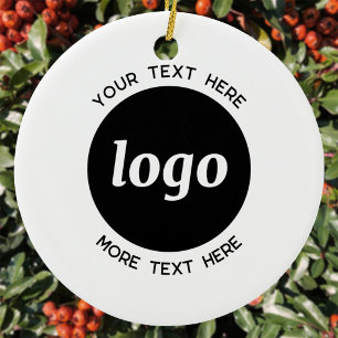 Einfaches Logo mit benutzerdefiniertem Text für Bu Keramik Ornament