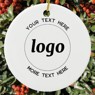 Einfaches Logo mit benutzerdefiniertem Text für Bu Keramik Ornament