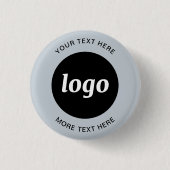 Einfaches Logo mit einem blauen Knopf Button (Vorderseite)