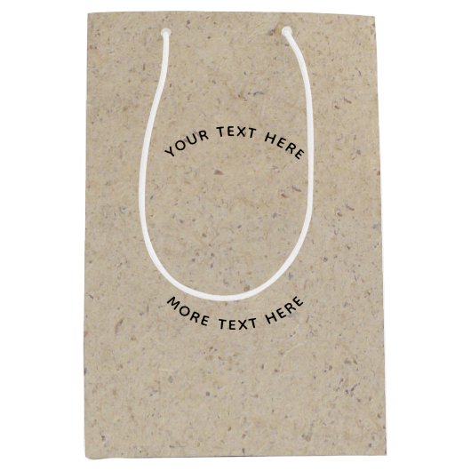 Einfaches Logo mit Papier aus der Textbranche Mittlere Geschenktüte (Vorderseite)