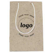 Einfaches Logo mit Papier aus der Textbranche Mittlere Geschenktüte (Vorderseite)