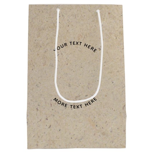 Einfaches Logo mit Papier aus der Textbranche Mittlere Geschenktüte (Rückseite)