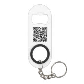 Einfaches Logo mit QR-Code Mini Flaschenöffner (Rückseite)