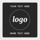Einfaches Logo mit schwarzem Text Etiketten (Design 1)