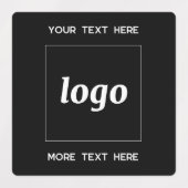 Einfaches Logo mit schwarzem Text Etiketten (Design 1)