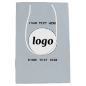 Einfaches Logo mit "Text Business Blue" Mittlere Geschenktüte (Vorderseite)