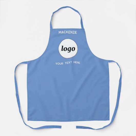 Einfaches Logo mit Text-Business-Branding Schürze (Vorderseite)
