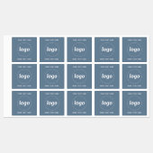 Einfaches Logo mit Text-Business-Dusty Blau Etiketten (Blatt)