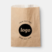 Einfaches Logo mit Text Business Kraft Geschenktütchen (Vorderseite)