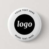 Einfaches Logo mit Text Geschäft Button (Vorderseite)