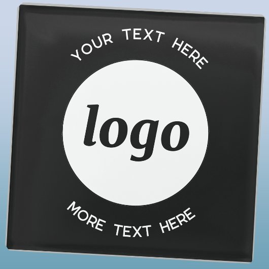 Einfaches Logo mit Text Geschäft Glasuntersetzer
