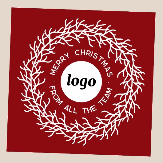 Einfaches Logo mit Text Geschäftswerbung Feiertagskarte