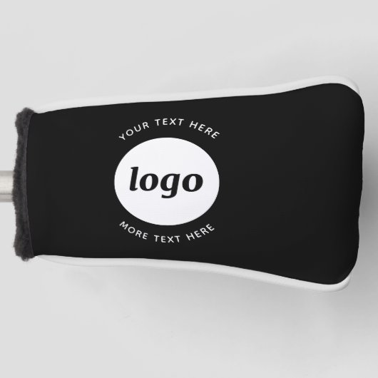 Einfaches Logo mit Text Geschäftswerbung Golf Headcover (Vorderseite)