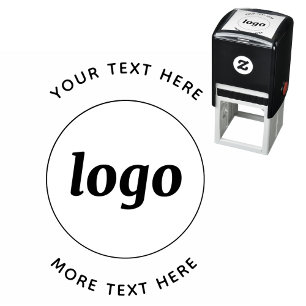 Einfaches Logo mit Text Geschäftswerbung Permastempel