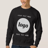 Einfaches Logo mit Text Geschäftswerbung Sweatshirt (Vorderseite)