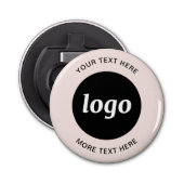 Einfaches Logo mit Text in Rosa Flaschenöffner (Vorderseite)