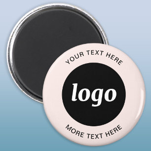 Einfaches Logo mit Text in Rosa Magnet