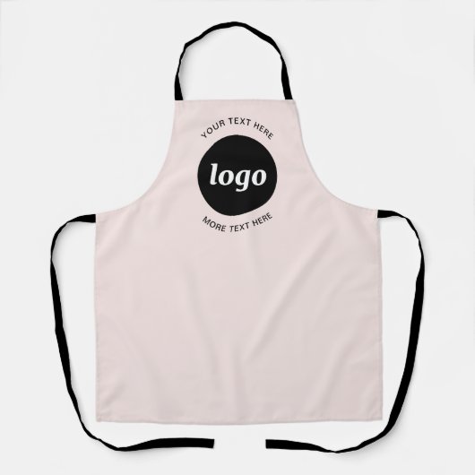 Einfaches Logo mit Text in Rosa Schürze (Vorderseite)