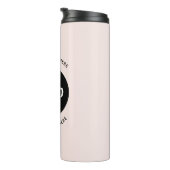 Einfaches Logo mit Text in Rosa Thermosbecher (Nach rechts gedreht)