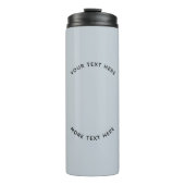 Einfaches Logo mit Text Powder Blue Business Thermosbecher (Vorderseite)
