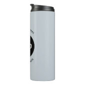 Einfaches Logo mit Text Powder Blue Business Thermosbecher (Nach rechts gedreht)