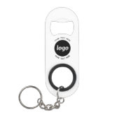 Einfaches Logo mit Text QR-Code Geschäft Mini Flaschenöffner (Vorderseite)