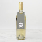 Einfaches Logo mit Text-Werbefläche grün Flaschenanhänger (Auf Flasche)