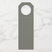 Einfaches Logo mit Text-Werbefläche grün Flaschenanhänger (Rückseite)