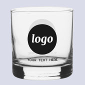 Einfaches Logo mit Text-Werbeglas Whiskyglas