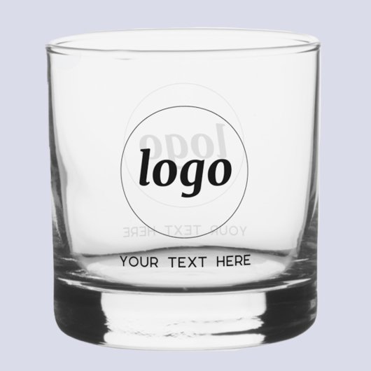Einfaches Logo mit Text-Werbeglas Whiskyglas