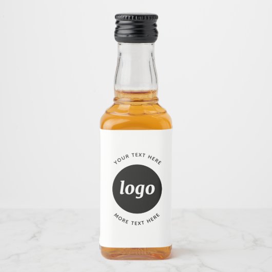 Einfaches Logo mit Textwerbung Alkoholflaschenetikett (Vorderseite)