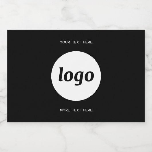 Einfaches Logo mit Textwerbung Alkoholflaschenetikett (Einzelnes Label)