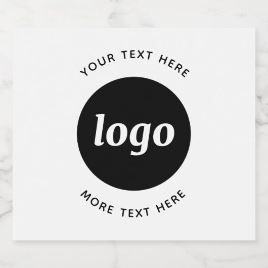 Einfaches Logo mit Textwerbung Bierflaschenetikett (Einzelnes Label)