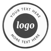 Einfaches Logo mit Textwerbung Eishockey Puck (Vorderseite)