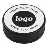 Einfaches Logo mit Textwerbung Eishockey Puck (3/4)