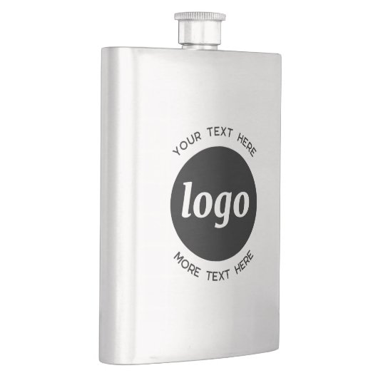 Einfaches Logo mit Textwerbung Flachmann (Rechts)