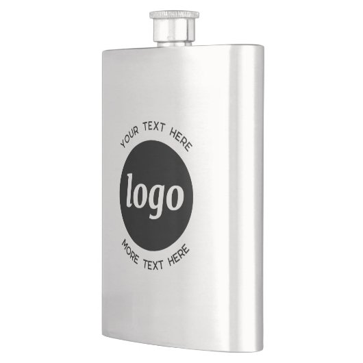 Einfaches Logo mit Textwerbung Flachmann (Links)