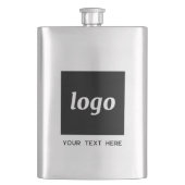 Einfaches Logo mit Textwerbung Flachmann (Vorderseite)