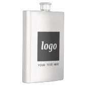 Einfaches Logo mit Textwerbung Flachmann (Rechts)