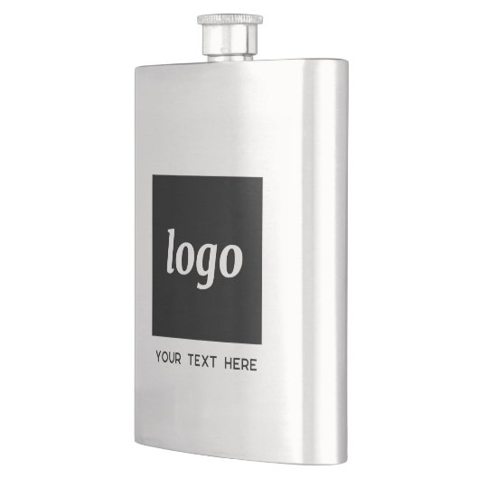 Einfaches Logo mit Textwerbung Flachmann (Links)