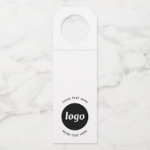 Einfaches Logo mit Textwerbung Flaschenanhänger (Vorderseite)