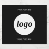 Einfaches Logo mit Textwerbung Schaumweinetikett (Einzelnes Label)