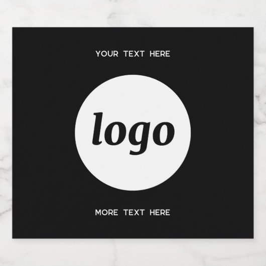 Einfaches Logo mit Textwerbung Schaumweinetikett (Einzelnes Label)