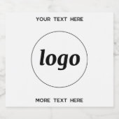 Einfaches Logo mit Textwerbung Schaumweinetikett (Einzelnes Label)