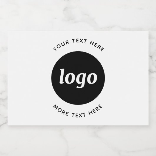 Einfaches Logo mit Textwerbung Schaumweinetikett (Einzelnes Label)