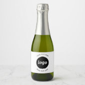 Einfaches Logo mit Textwerbung Schaumweinetikett (Vorderseite)