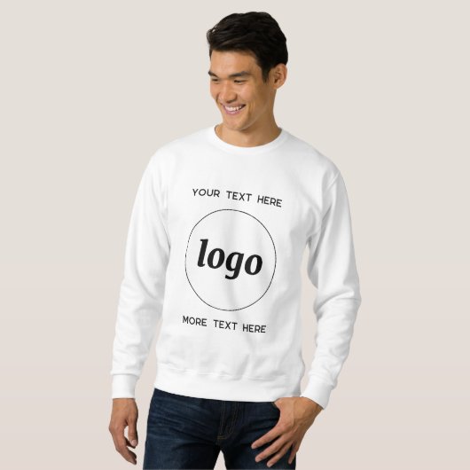 Einfaches Logo mit Textwerbung Sweatshirt (Vorne ganz)