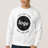 Einfaches Logo mit Textwerbung Sweatshirt (Vorderseite)